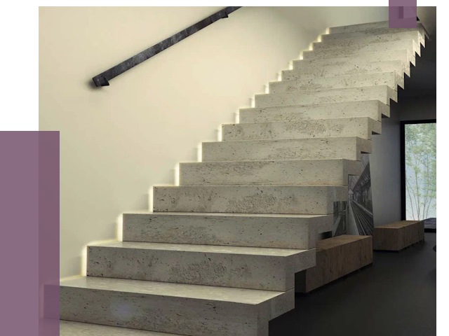 Облицовка бетонных лестниц в Екатеринбурге от 4612 руб/м2 