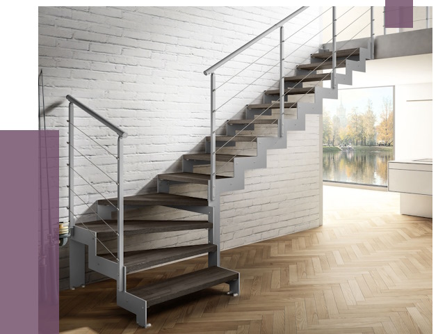 Г-образные лестницы под ключ в Екатеринбурге от 37153 руб. | ПРОЛЁТ-Ктр