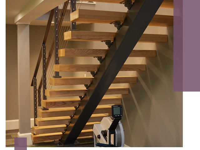 Лестницы на монокосоурах под ключ в Екатеринбурге - изготовление и монтаж