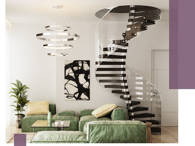 Лестницы для двухуровневой квартиры в Екатеринбурге — изготовление и монтаж