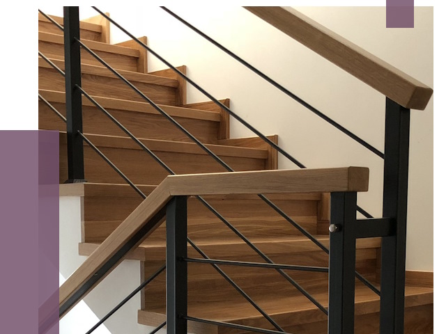 Обшивка металлической лестницы деревом в Екатеринбурге от 4356 руб. 