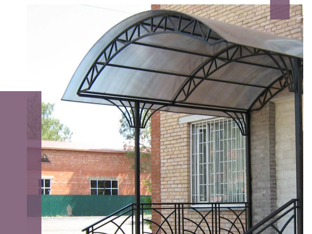 Металлические навесы и козырьки в Екатеринбурге от 12811 руб.