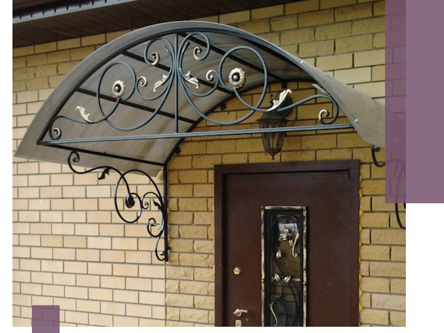 Изготовление козырьков из металла под ключ в Екатеринбурге