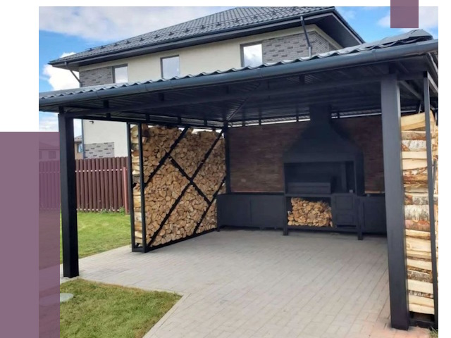 Навесы для барбекю в Екатеринбурге от 12760 руб. под ключ | ПРОЛЁТ-Ктр