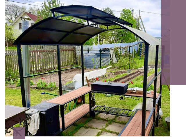 Навесы для барбекю в Екатеринбурге: изготовление, монтаж и демонтаж