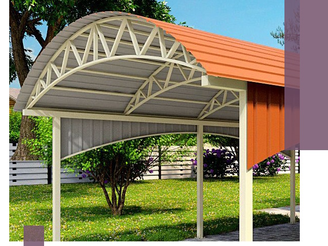 Навесы из профнастила под ключ в Екатеринбурге — установка и монтаж