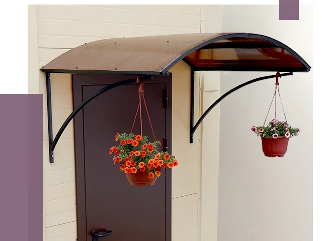 Козырьки над входом в Екатеринбурге от 14861 руб.  | ПРОЛЁТ-Ктр