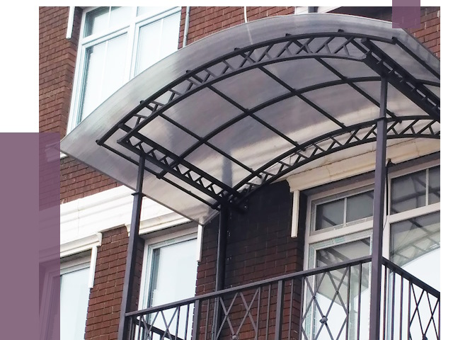 Козырьки над балконом в Екатеринбурге от 8660 руб. | ПРОЛЁТ-Ктр