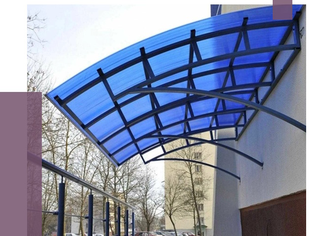 Козырьки из поликарбоната в Екатеринбурге от 4305 руб. под ключ | ПРОЛЁТ-Ктр