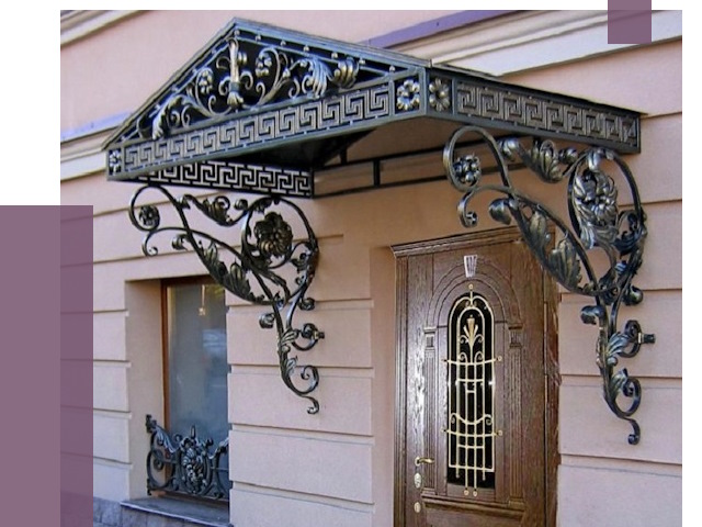Кованые козырьки в Екатеринбурге под ключ от 12760 руб. — ПРОЛЁТ