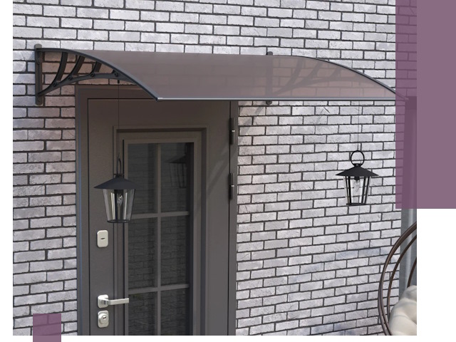 Недорогие козырьки и навесы под ключ в Екатеринбурге