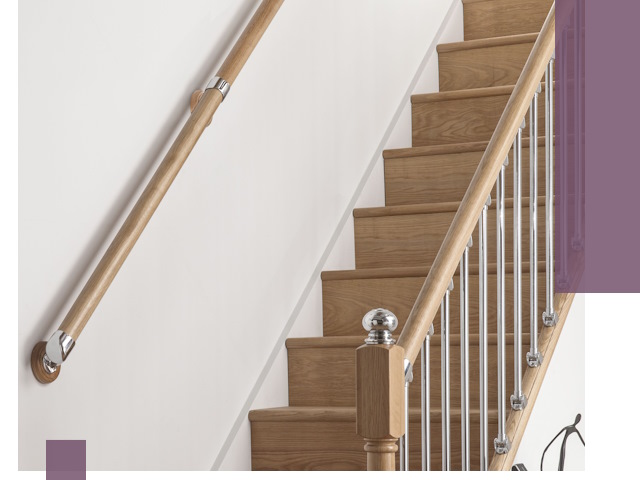 Пристенные поручни из стали и нержавейки под монтаж в Екатеринбурге